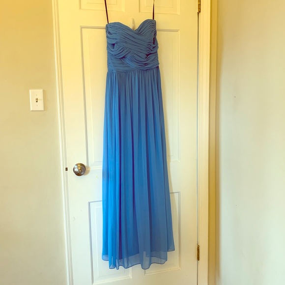 Blue chiffon gown- Dessy Collection - Picture 1 of 5